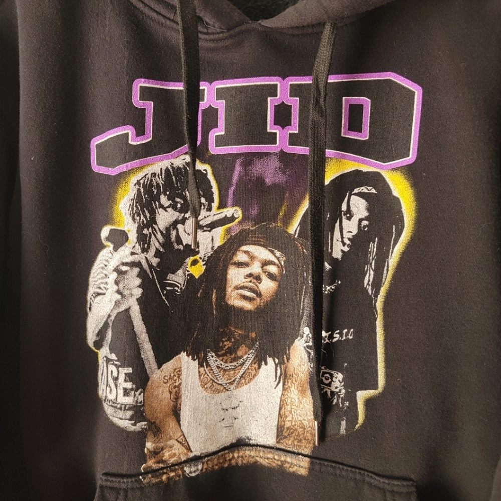 Pro Star Black Purple Yellow JID Graphic Sweatshirt Hoodie Hip-hop Rap Concert - Picture 2 of 6